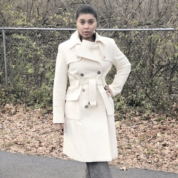 Laundry by Design Jackets & Blazers - LAUNDRY/WINTER WHITE WOOL COAT